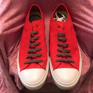 Neon red Converse size 11.5